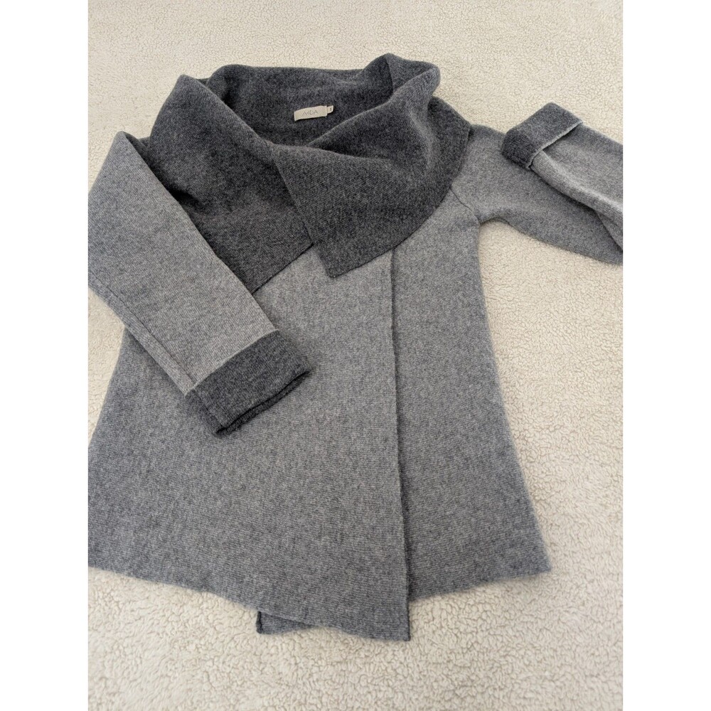 A IDA Italy Mostly Wool Cape Jacket Small Grey Vintage Coquette Luxury Old Money